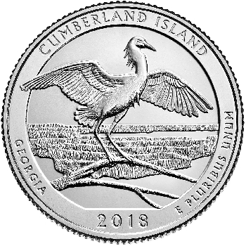 Quarter 25 cent 2018 D Cumberland Island