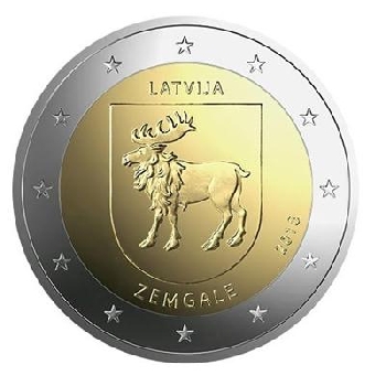 2 euro sběratelské Lotyšsko 2018 Zemgale UNC