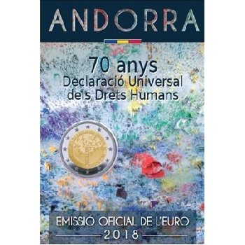 2 euro sběratelské Andora 2018 Lidská práva BU