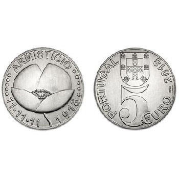 5 euro Portugalsko 2018 Příměří