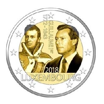 2 euro sběratelské Lucembursko 2018 Guillaume I