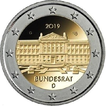 2 euro sběratelské Německo 2019 Sněm 1ks UNC