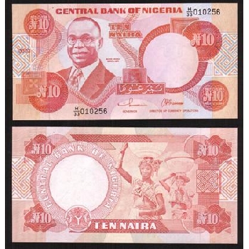Bankovka 10 Nigerijských nair 2