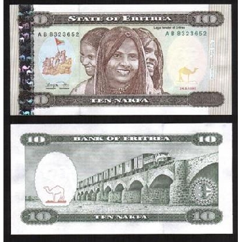 bankovka 10 Eritrejských nakf