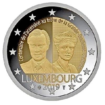 2 euro sběratelské Lucembursko 2019 z ruličky