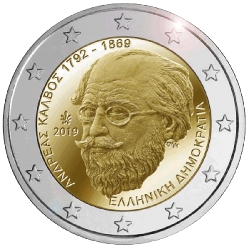 2 euro sběratelské Řecko 2019 Kalvos UNC