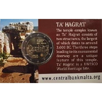 2 euro sběratelské Malta 2019 Hagrat BU karta