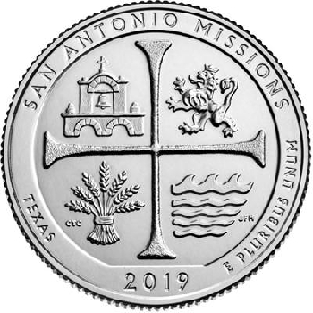 Quarter 25 cent 2019 S San Antonio