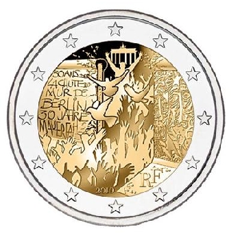 2 euro sběratelské Francie 2019 Zeď UNC