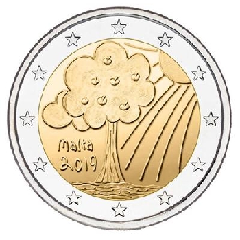 2 euro sběratelské Malta 2019 Příroda UNC