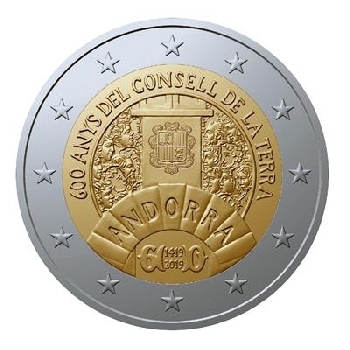 2 euro sběratelské Andora 2019 Rada BU
