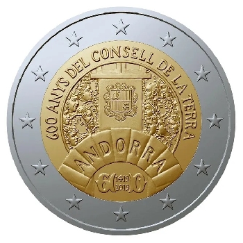 2 euro sběratelské Andora 2019 Rada BU – foto 2
