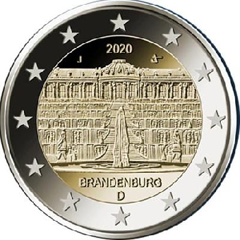 2 euro sběratelské Německo 2020 Brandenburg 1ks UNC