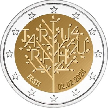 2 euro sběratelské Estonsko 2020 Tartu 2 UNC