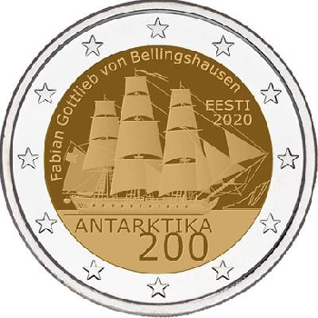 2 euro sběratelské Estonsko 2020 Antarktida UNC