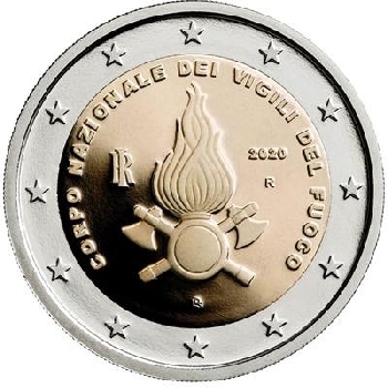 2 euro sběratelské Itálie 2020 Hasiči UNC