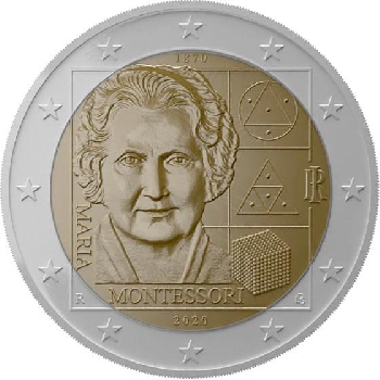 2 euro sběratelské Itálie 2020 Montessori UNC