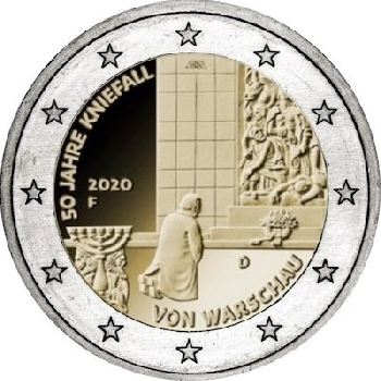 2 euro sběratelské Německo 2020 Varšava UNC
