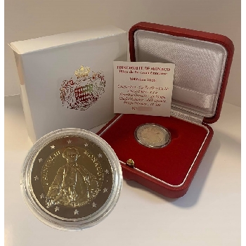 2 euro sběratelské Monako 2020 proof