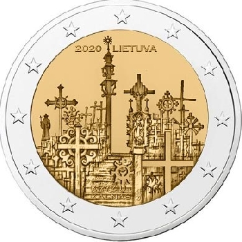 2 euro sběratelské Litva 2020 Kříže