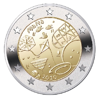 2 euro sběratelské Malta 2020 Dětská hra UNC