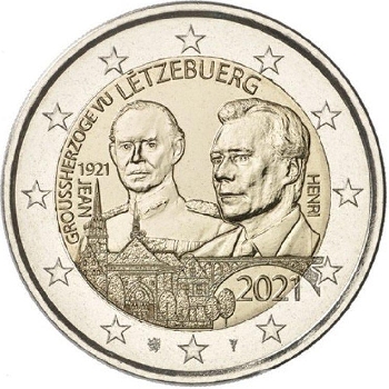 2 euro sběratelské Lucembursko 2021 Jean Reliéf