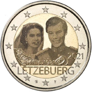 2 euro sběratelské Lucembursko 2021 Svatba Foto