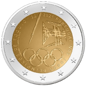 2 euro sběratelské Portugalsko 2021 Olympiáda UNC