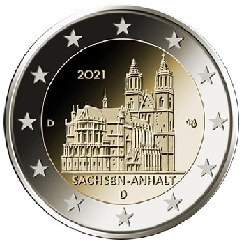 2 euro sběratelské Německo 2021 Magdeburg 1ks UNC