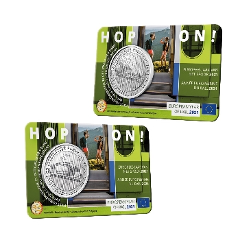 5 euro Belgie 2021 BU Železnice