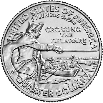 Quarter 25 cent 2021 P Crossing the Delaware
