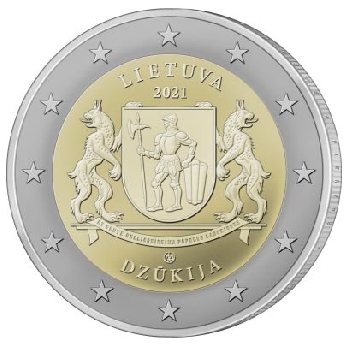 2 euro sběratelské Litva 2021 Dzúkija