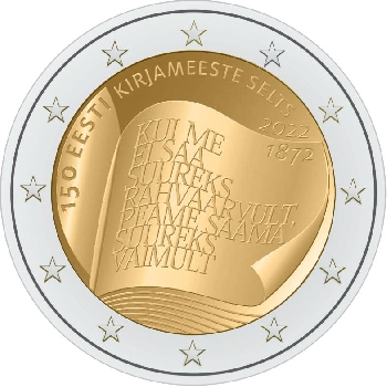 2 euro sběratelské Estonsko 2022 Literáti UNC