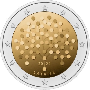2 euro sběratelské Lotyšsko 2022