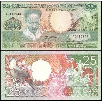 bankovka 25 surinamských guldenů