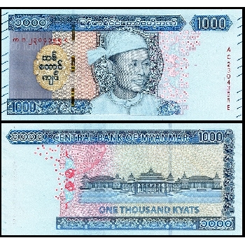bankovka 1000 Barmských kyat