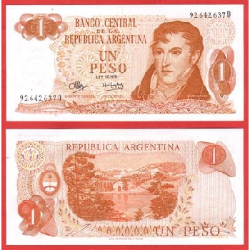 bankovka 1 peso 1974