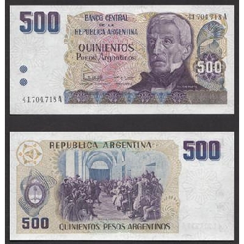 bankovka 500 pesos 1984
