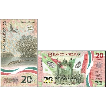 bankovka 20 Mexických pesos 2021