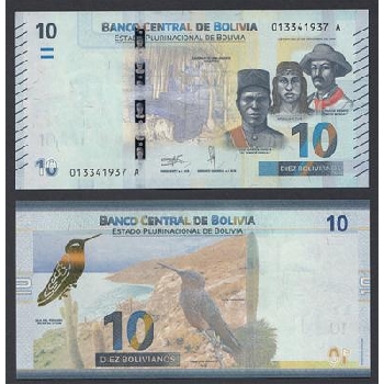 bankovka 10 Bolivijských bolivianos NEW