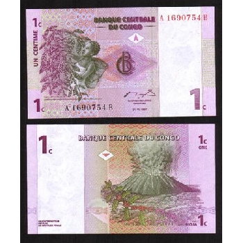 bankovka 1 Konžský centimen