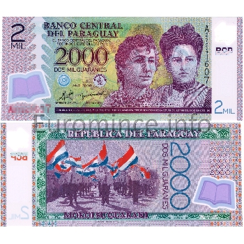 bankovka 2000 Paraguayských guaraní