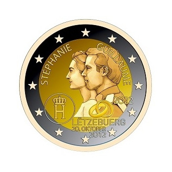 2 euro sběratelské Lucembursko 2022 Svatba UNC