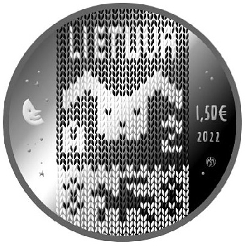1 5 euro Litva 2022 Králík – foto 2
