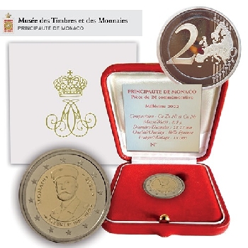 2 euro sběratelské Monako 2022 proof