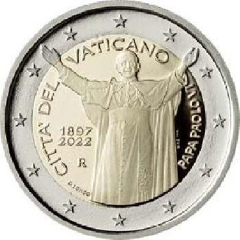 2 euro sběratelské Vatikán 2022 Paul VI