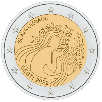 2 euro sběratelské Estonsko 2022 Ukrajina UNC