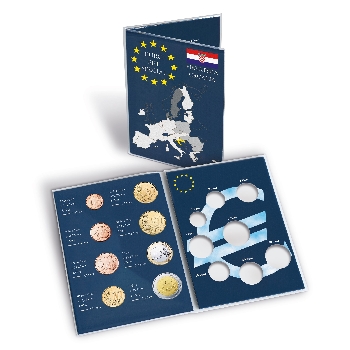 Mincovní karta na 1 euro sadu mincí Chorvatsko