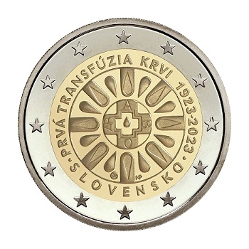 2 euro sběratelské Slovensko 2023 Transfuze UNC