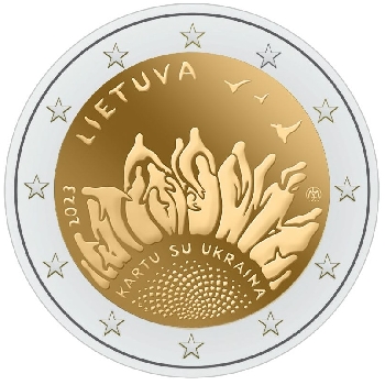 2 euro sběratelské Litva 2023 Ukrajina